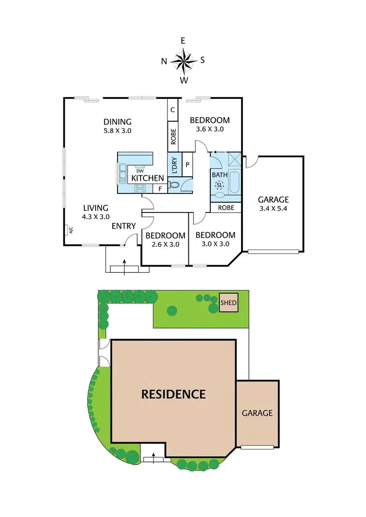 Floorplan of Homely unit listing, 2/32 Montgomery Street, Heidelberg Heights VIC 3081