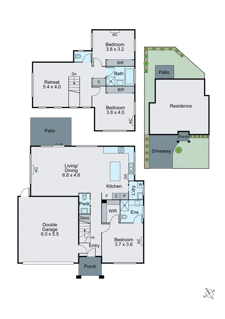 Floorplan of Homely townhouse listing, 1/5-6 Walcha Court, Chadstone VIC 3148