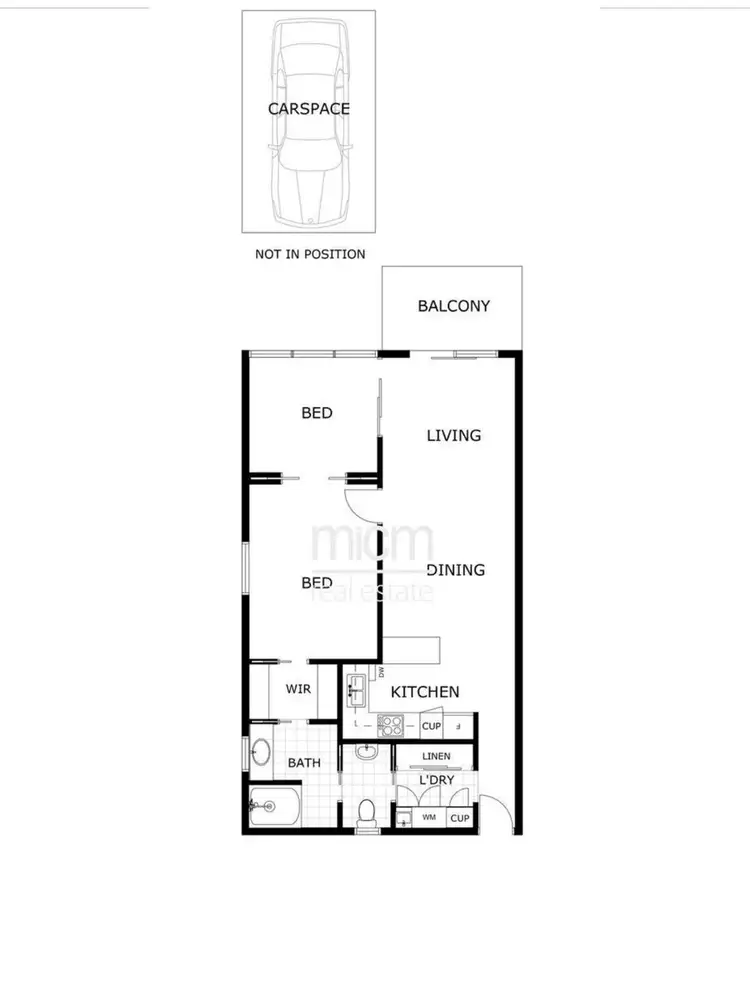 Floorplan of Homely apartment listing, 1410/68 La Trobe Street, Melbourne VIC 3000