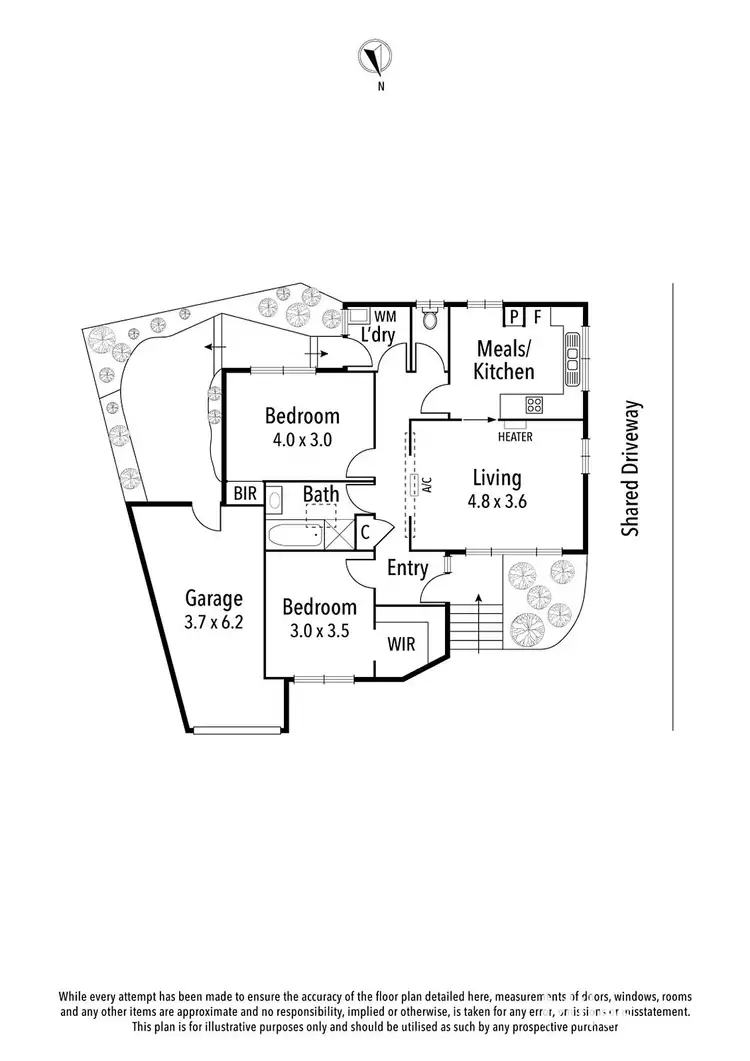 Floorplan of Homely unit listing, 1/37 Millicent Street, Rosanna VIC 3084