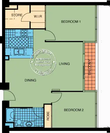 Floorplan of Homely apartment listing, 179/38 Kavanagh Street, Southbank VIC 3006