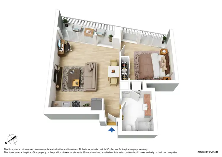 Floorplan of Homely apartment listing, 1514/100 Harbour Esplanade, Docklands VIC 3008