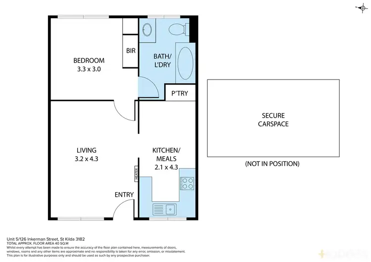 Floorplan of Homely apartment listing, 5/126 Inkerman Street, St Kilda VIC 3182