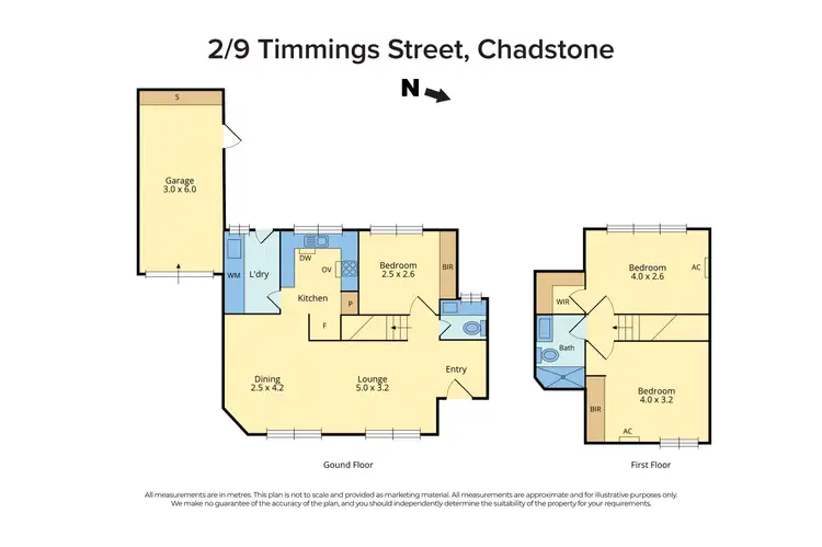 Floorplan of Homely townhouse listing, 2/9 Timmings Street, Chadstone VIC 3148