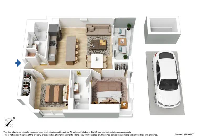 Floorplan of Homely apartment listing, 1208/60 Dorcas Street, Southbank VIC 3006