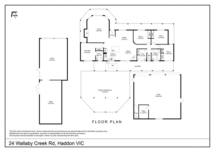 Floorplan of Homely house listing, 24 Wallaby Creek Road, Haddon VIC 3351