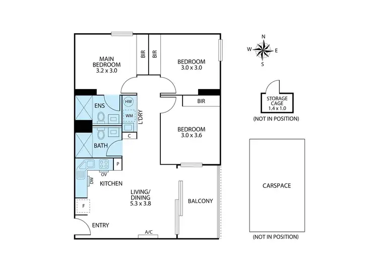 Floorplan of Homely apartment listing, 107e/26 Copernicus Crescent, Bundoora VIC 3083