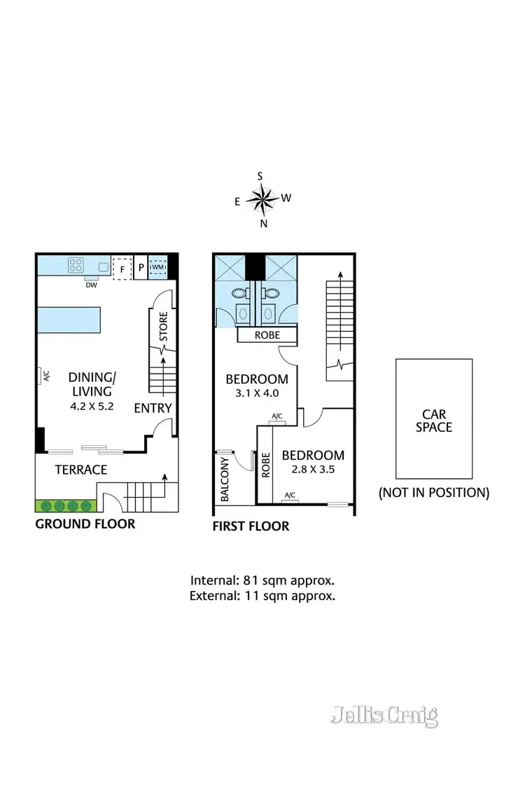 Floorplan of Homely townhouse listing, 7 Robert Street, Collingwood VIC 3066