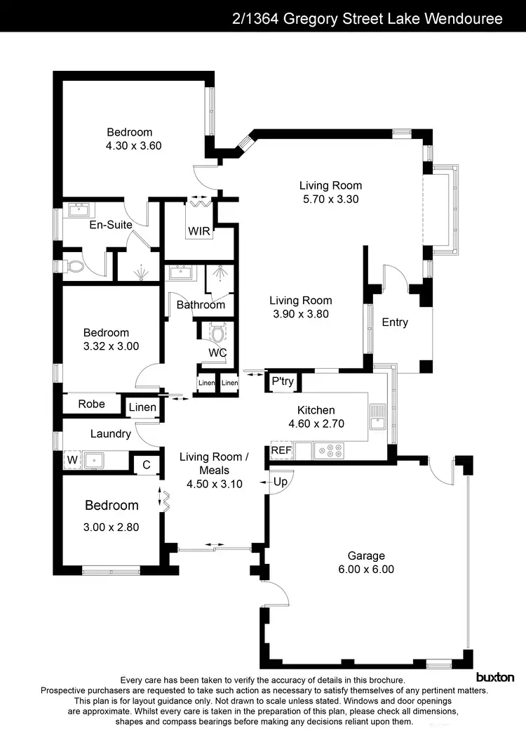 Floorplan of Homely townhouse listing, 2/1364 Gregory Street, Lake Wendouree VIC 3350