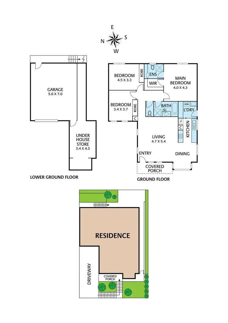 Floorplan of Homely townhouse listing, 3/7-11 Bronte Street, Heidelberg VIC 3084