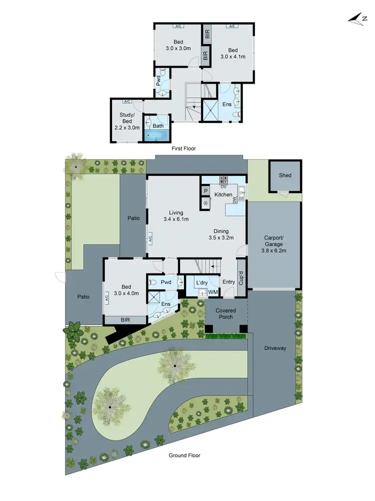 Floorplan of Homely townhouse listing, 1/24 Gordon Avenue, Oakleigh East VIC 3166