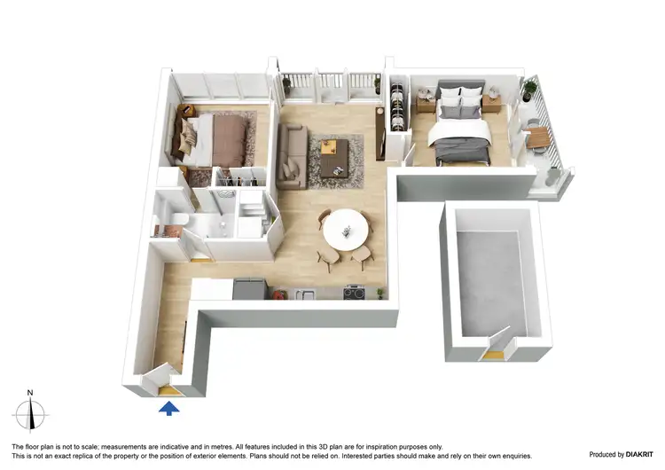 Floorplan of Homely apartment listing, 3202/560 Lonsdale Street, Melbourne VIC 3000