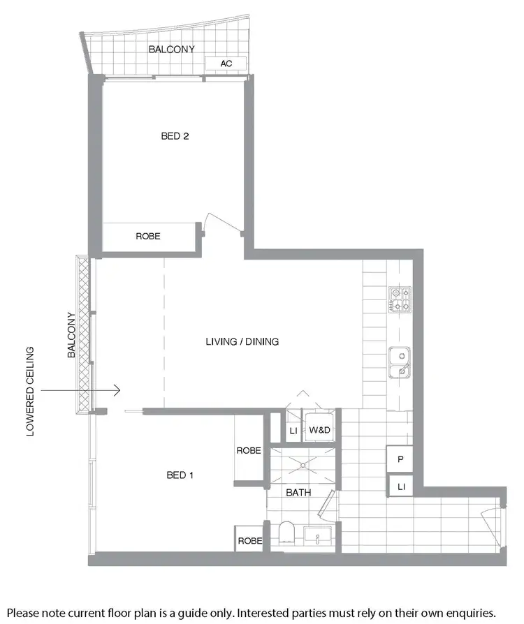 Floorplan of Homely apartment listing, 2602/560 Lonsdale Street, Melbourne VIC 3000