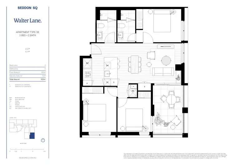 Floorplan of Homely apartment listing, 510/45 Buckley Street, Seddon VIC 3011