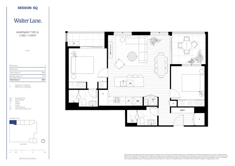 Floorplan of Homely apartment listing, G01/45 Buckley Street, Seddon VIC 3011