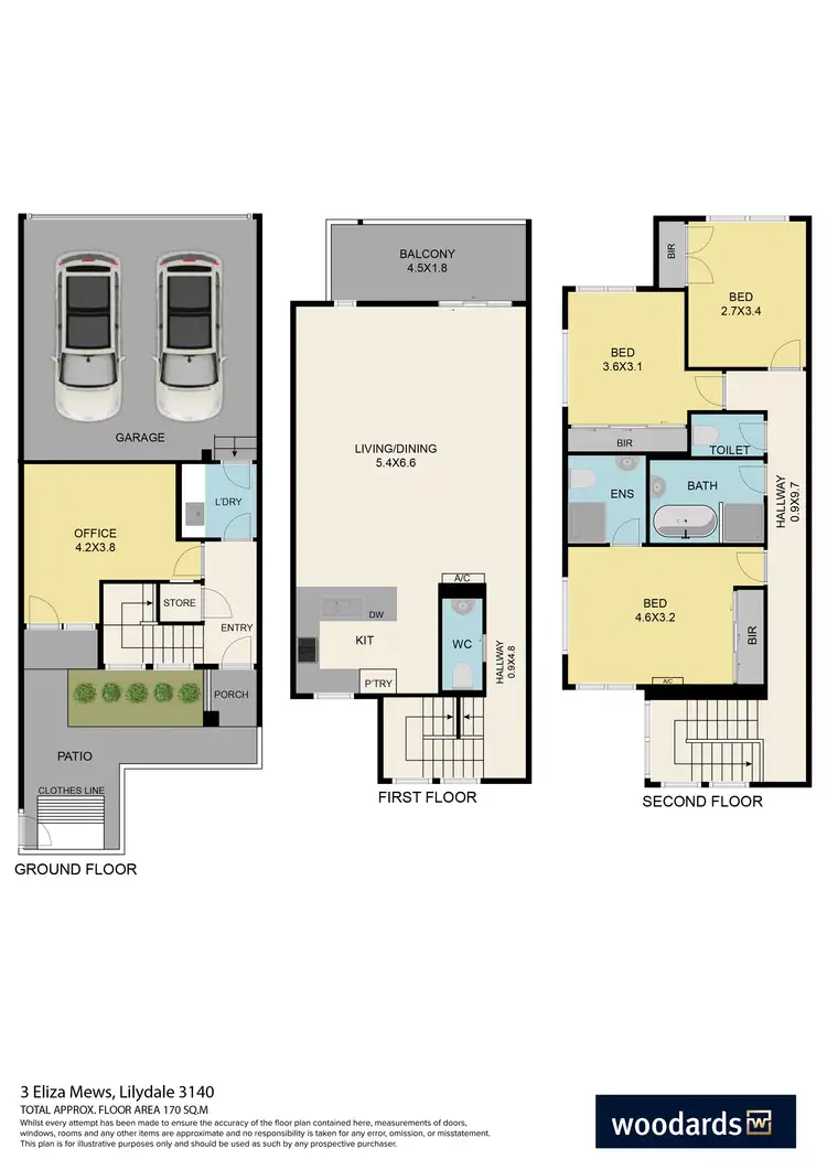 Floorplan of Homely townhouse listing, 3 Eliza Mews, Lilydale VIC 3140