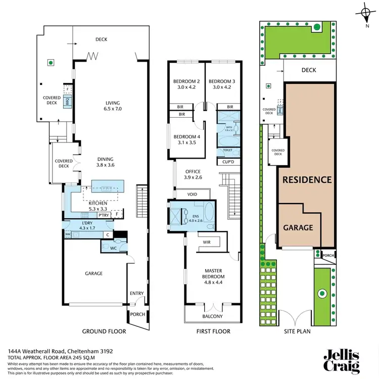 Floorplan of Homely house listing, 144A Weatherall Road, Cheltenham VIC 3192