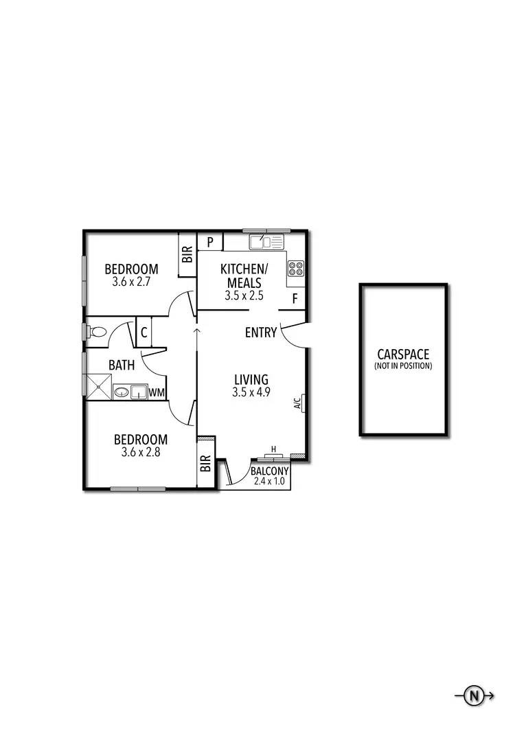 Floorplan of Homely apartment listing, 7/157 St Leonards Road, Ascot Vale VIC 3032