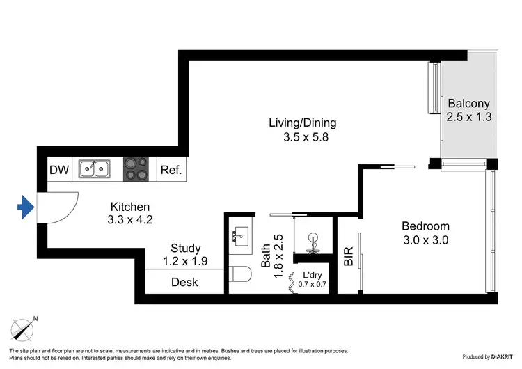 Floorplan of Homely apartment listing, 1409/1 Balston Street, Southbank VIC 3006