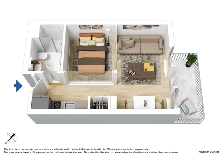Floorplan of Homely apartment listing, 1104/618 Lonsdale Street, Melbourne VIC 3000