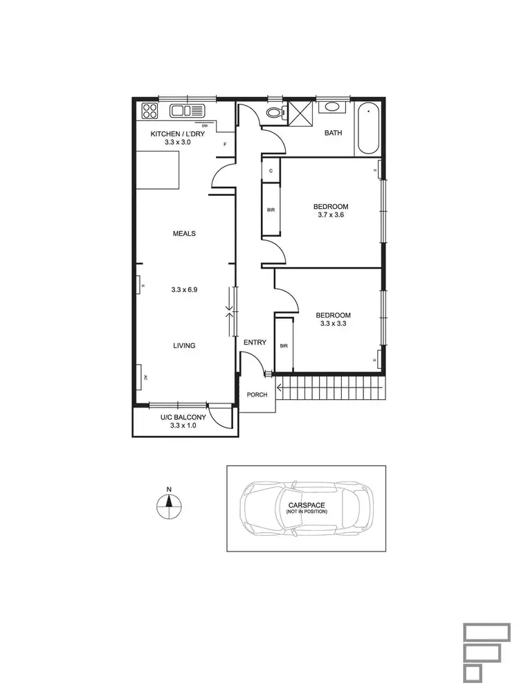 Floorplan of Homely apartment listing, 1/31 Nelson Street, Balaclava VIC 3183