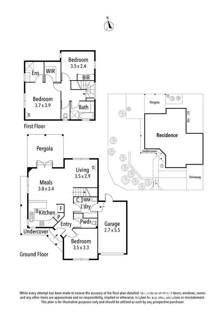 Floorplan of Homely townhouse listing, 1 Amaroo Way, Yallambie VIC 3085