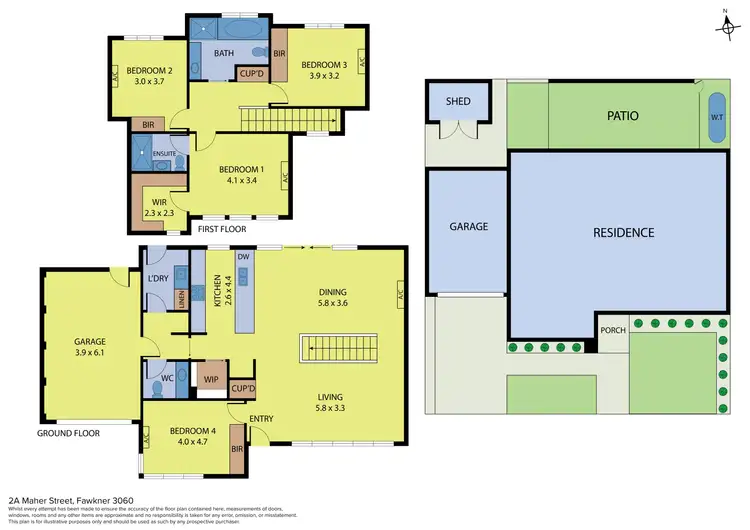 Floorplan of Homely townhouse listing, 2A Maher Street, Fawkner VIC 3060