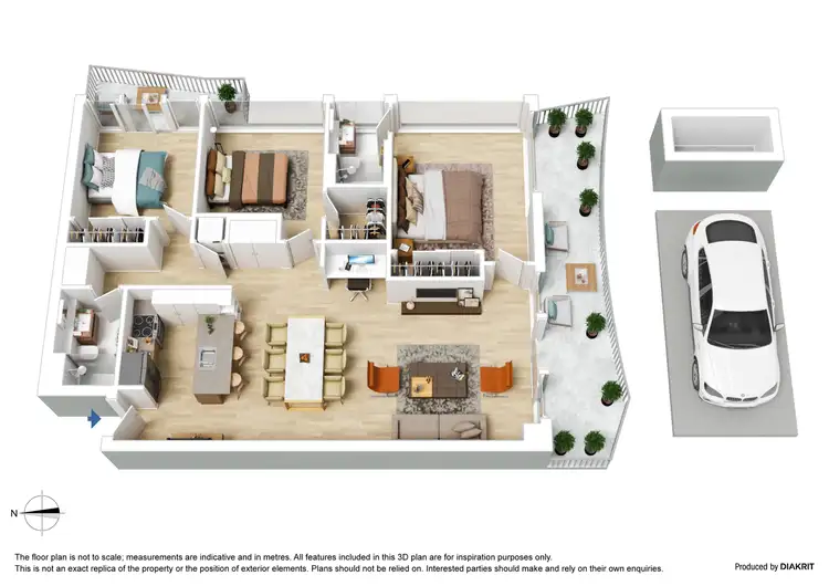Floorplan of Homely apartment listing, 3708/560 Lonsdale Street, Melbourne VIC 3000