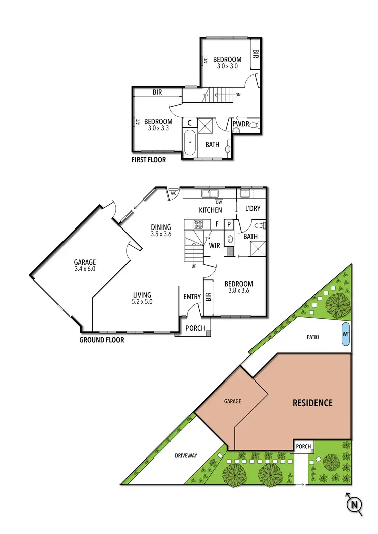 Floorplan of Homely townhouse listing, 4 Railway Place East, Ascot Vale VIC 3032