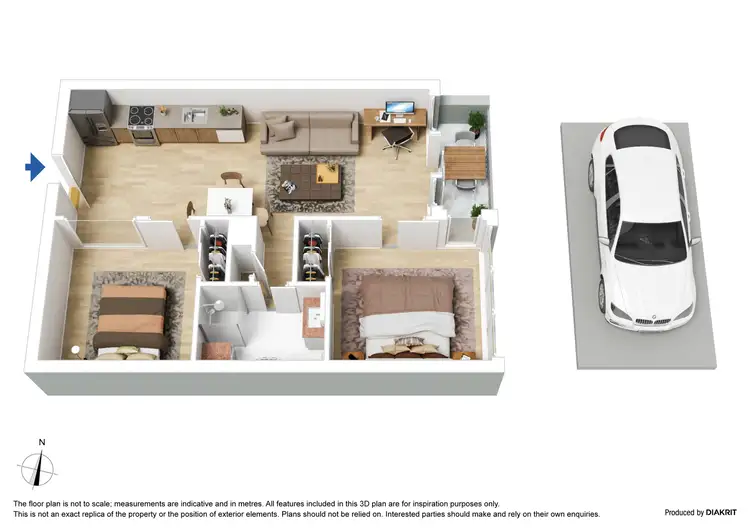 Floorplan of Homely apartment listing, 1712/618 Lonsdale Street, Melbourne VIC 3000