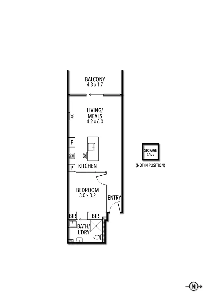 Floorplan of Homely apartment listing, 102/230 Dryburgh Street, North Melbourne VIC 3051