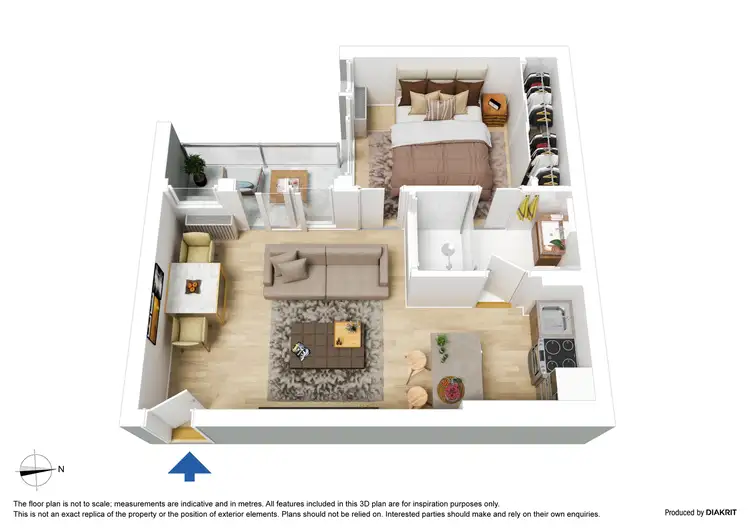 Floorplan of Homely apartment listing, 1212/181 ABeckett Street, Melbourne VIC 3000