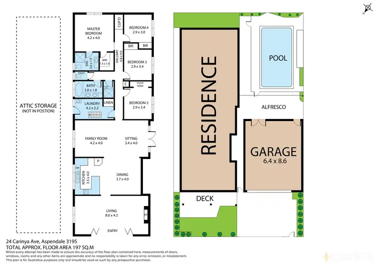 Floorplan of Homely house listing, 24 Carinya Avenue, Aspendale VIC 3195
