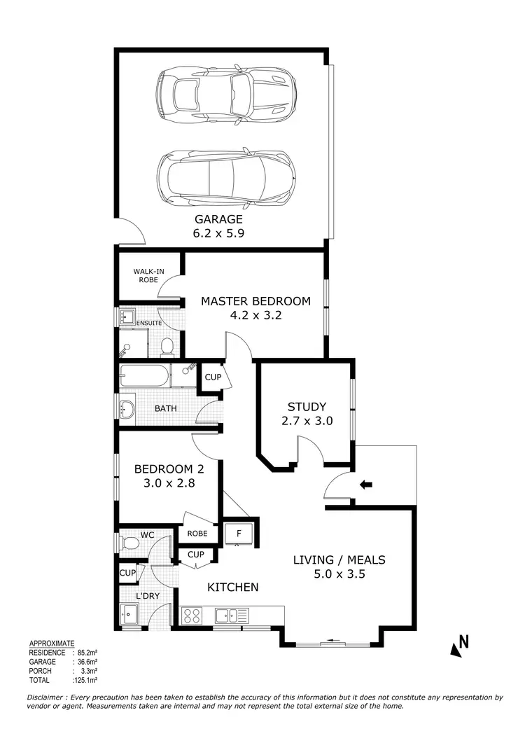 Floorplan of Homely unit listing, 6/35E George Street, Kilmore VIC 3764
