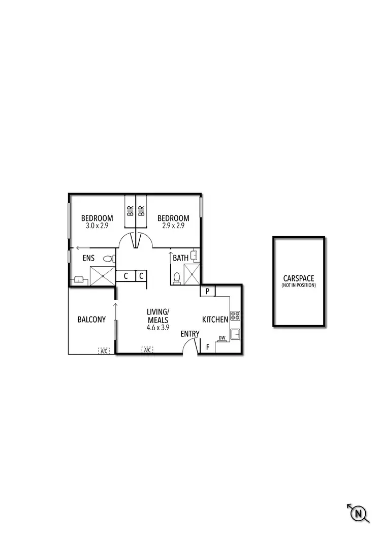 Floorplan of Homely apartment listing, 107/222 Buckley Street, Essendon VIC 3040