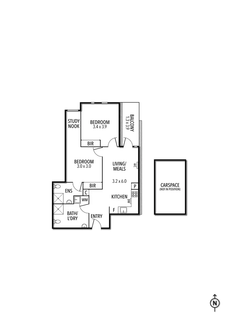 Floorplan of Homely apartment listing, 404/94 Canning Street, Carlton VIC 3053