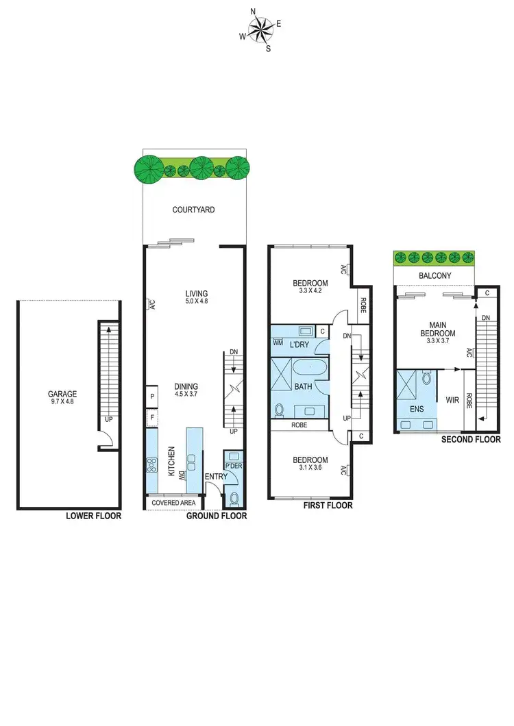 Floorplan of Homely townhouse listing, 6/31 Lillimur Road, Ormond VIC 3204