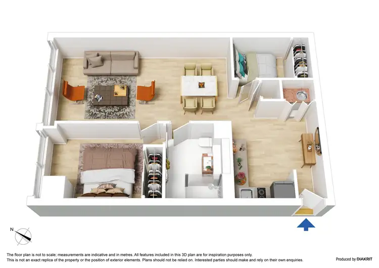 Floorplan of Homely apartment listing, 1215/250 Elizabeth Street, Melbourne VIC 3000