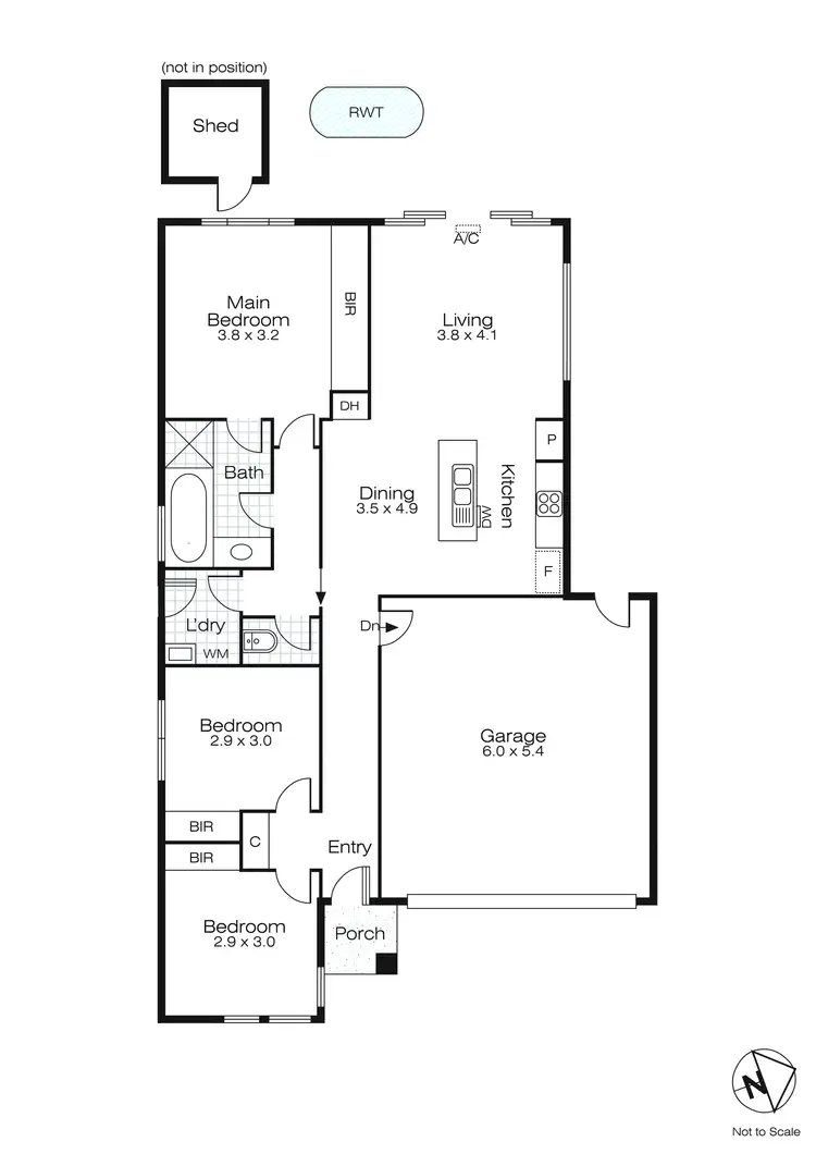 Floorplan of Homely townhouse listing, 2/112A Yarrowee Parade, Redan VIC 3350