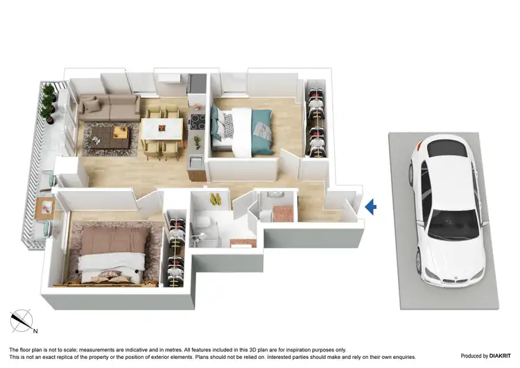 Floorplan of Homely apartment listing, 2706/250 City Road, Southbank VIC 3006