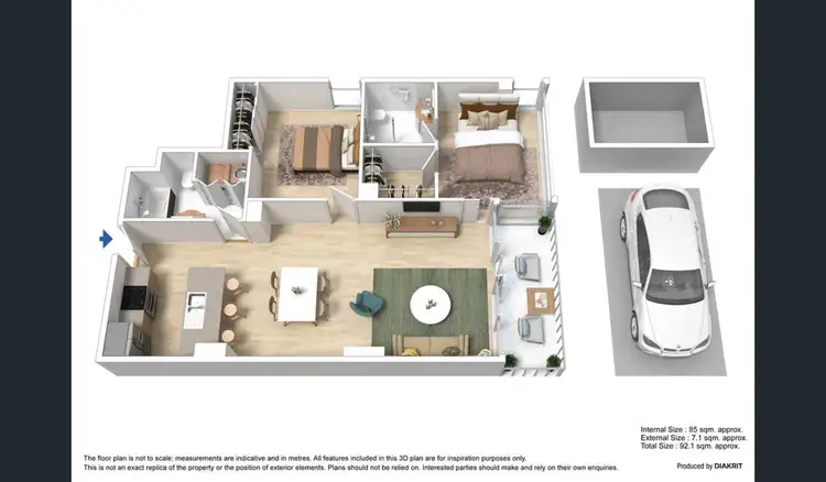 Floorplan of Homely apartment listing, 242/88 Kavanagh Street, Southbank VIC 3006
