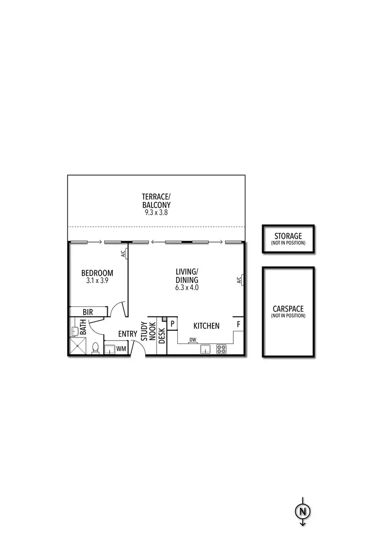 Floorplan of Homely apartment listing, 408/33-35 Breese Street, Brunswick VIC 3056