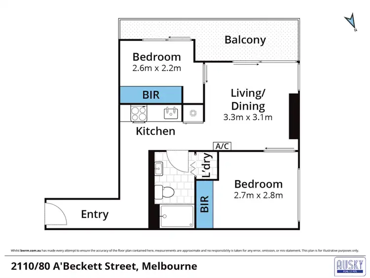 Floorplan of Homely apartment listing, 2110/80 A'Beckett Street, Melbourne VIC 3000