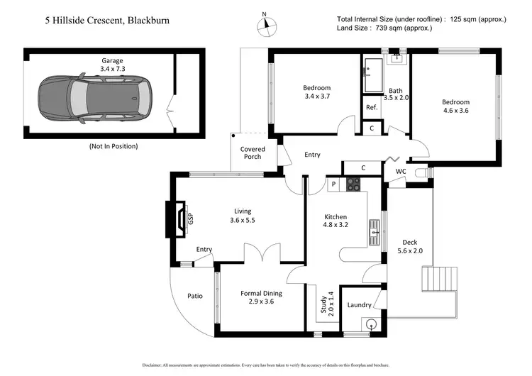 Floorplan of Homely house listing, 5 Hillside Crescent, Blackburn VIC 3130
