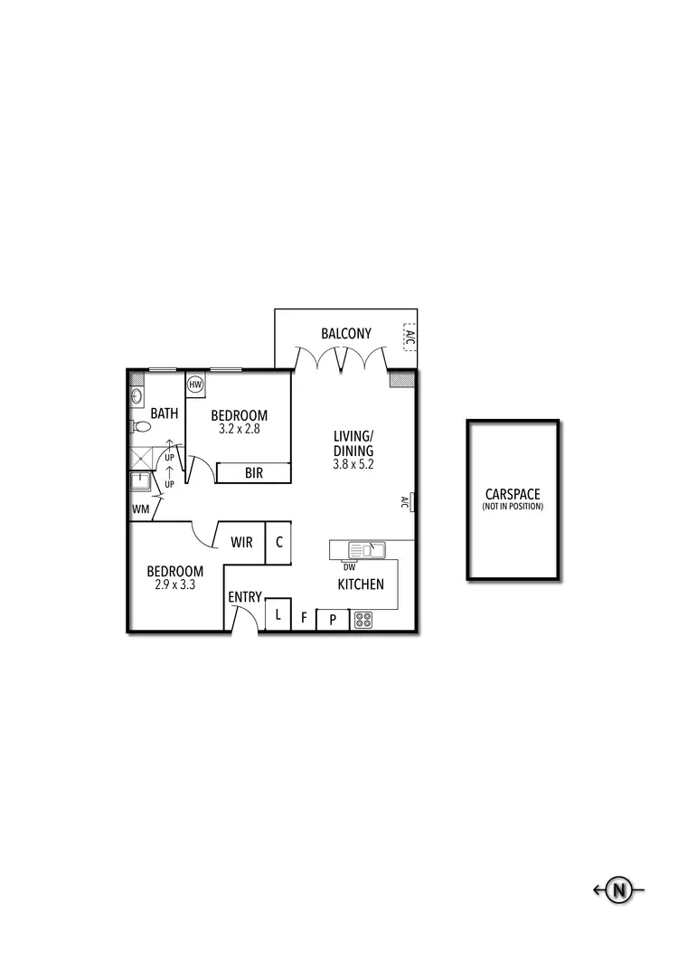 Floorplan of Homely apartment listing, 203/7 Ordnance Reserve, Maribyrnong VIC 3032