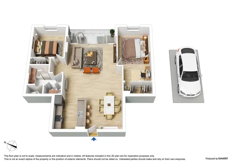 Floorplan of Homely apartment listing, 42/33 La Trobe Street, Melbourne VIC 3000