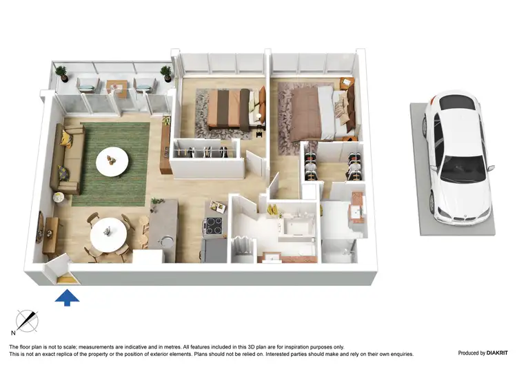 Floorplan of Homely apartment listing, 1605/63 Whiteman Street, Southbank VIC 3006