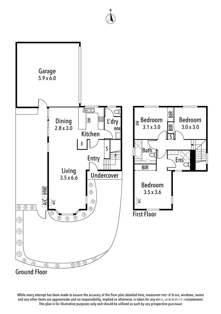 Floorplan of Homely townhouse listing, 122A Green Street, Ivanhoe VIC 3079