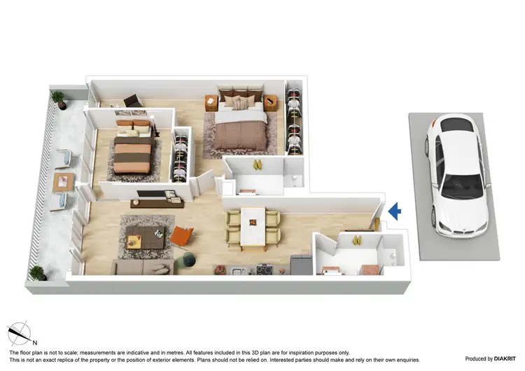 Floorplan of Homely apartment listing, 2702/118 Kavanagh Street, Southbank VIC 3006