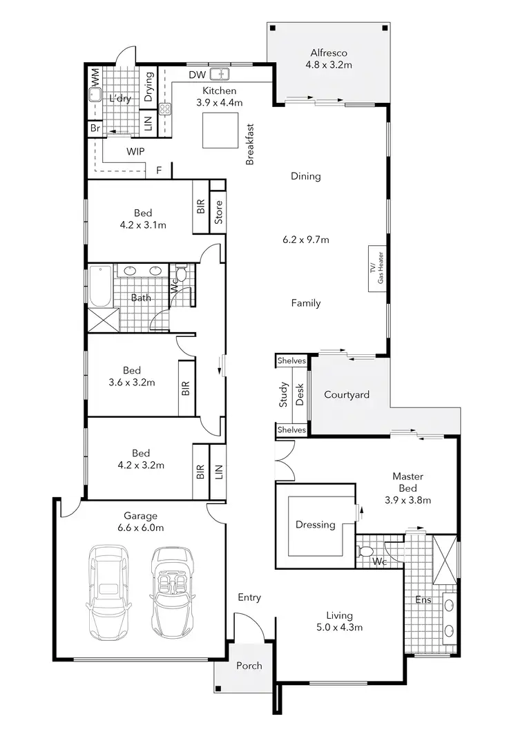 Floorplan of Homely house listing, 6 Jolly Parade, Lucas VIC 3350